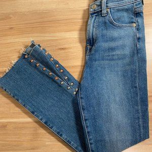 7 for all Mankind Luxe Vintage High Waist Slim Kick Jeans